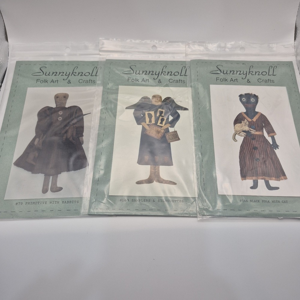 VTG Sunnyknoll Folk Art & Crafts Lot Of 3 #70, #109, & #166